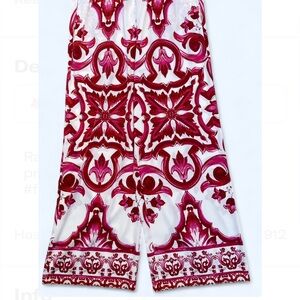 Rachel Zoe Red and White Patterned Women's palazzo pants Resort holiday